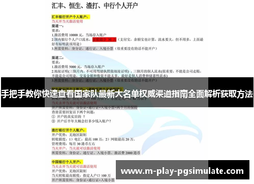 手把手教你快速查看国家队最新大名单权威渠道指南全面解析获取方法